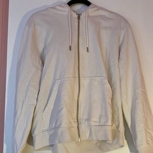 H&M Cream Zip-Up Hoodie